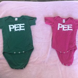 Pee town onesies